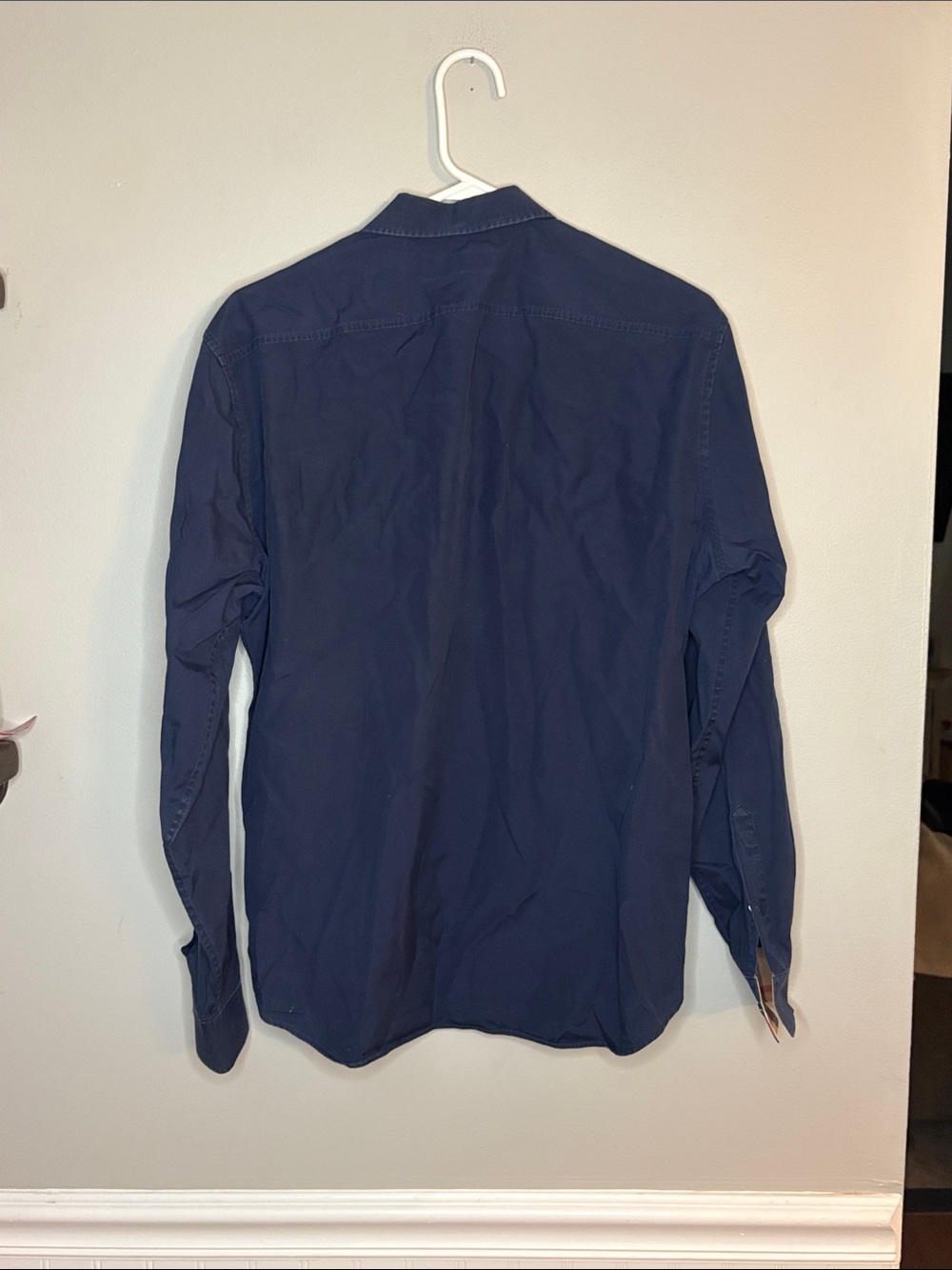 Burberry Men's Dark Blue Button-Down Casual Shirt - Picture 2 of 5